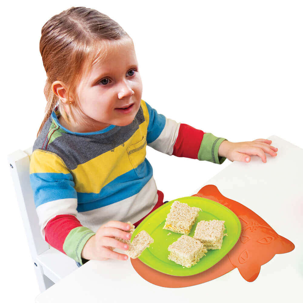 T-C-2-Orange-Cat-Childrens-Mat-Child-Eating-Studio-1
