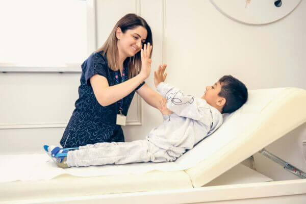 Occupational Therapist with Child 
