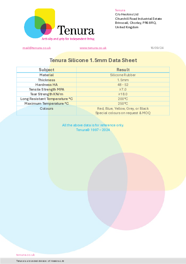 Tenura Silicone 1.5mm Data Sheet.pdf